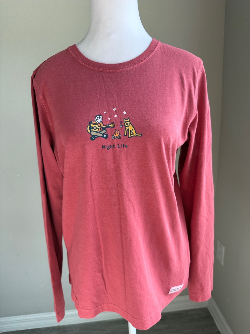 Life is Good women’s longsleeve red teeshirt